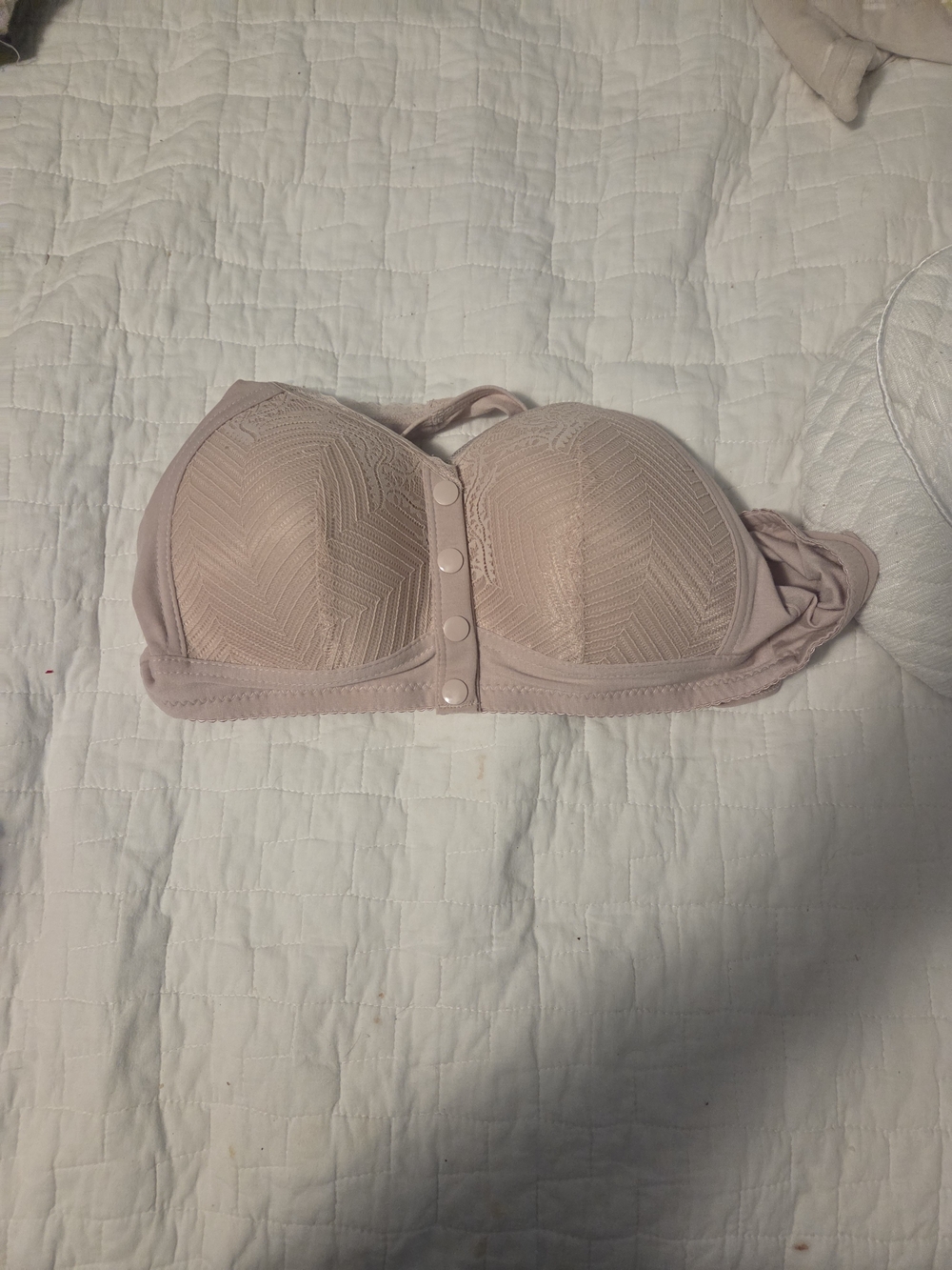 Strapless Front-Closure Light Pink Bra